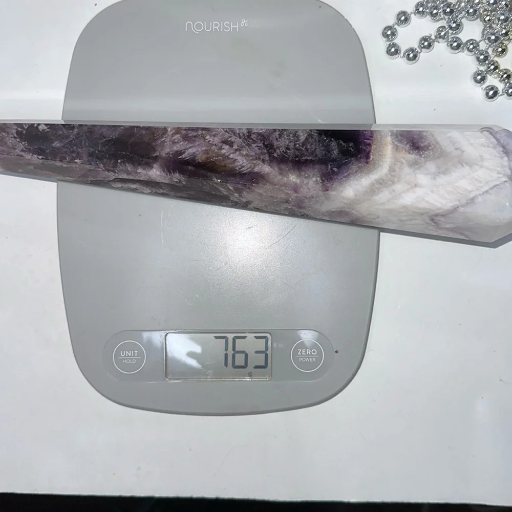 SOLD! Chevron Amethyst Wand - 13 1/8 inches - CHAMYWND1318-001 - Picture 5 of 8
